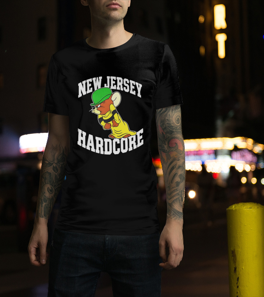 New Jersey Hardcore Jerry Mouse Green Cap T-Shirt