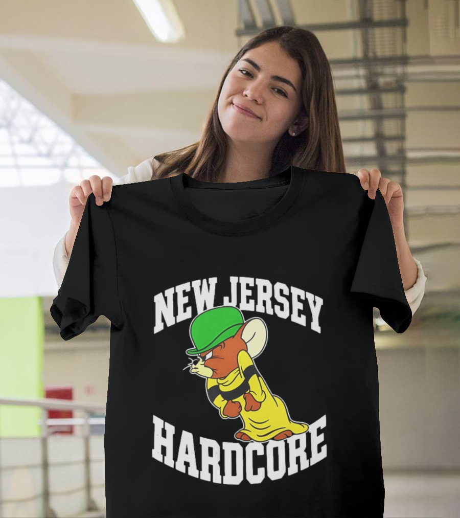 New Jersey Hardcore Jerry Mouse Green Cap T-Shirt