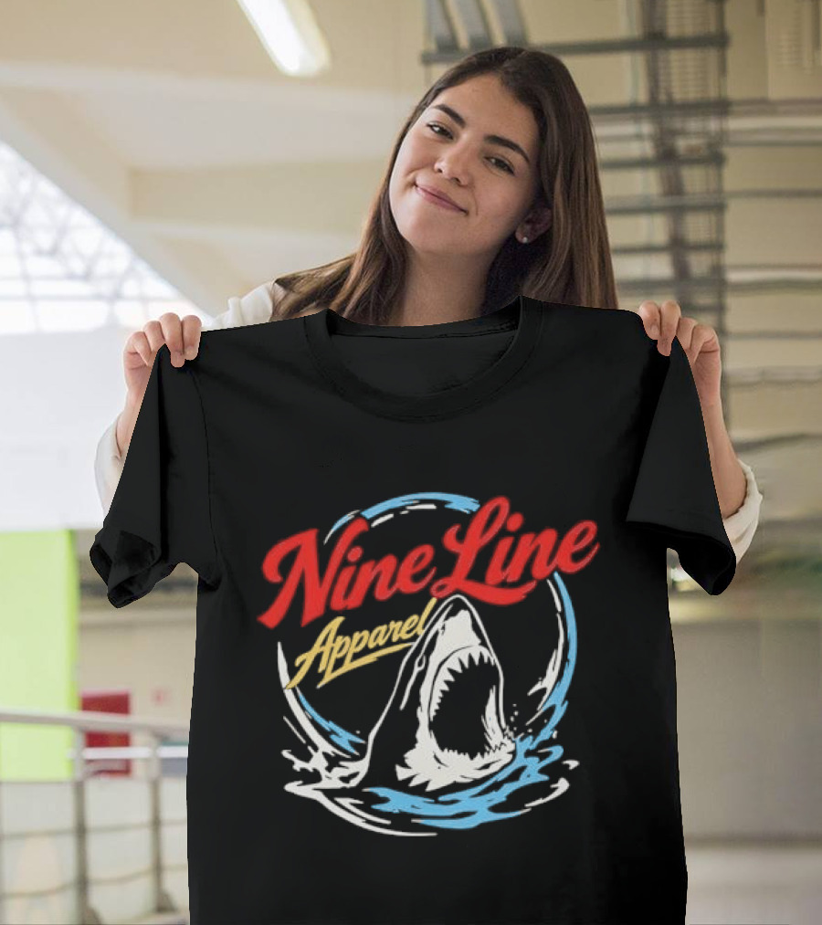 Nine Line Apparel Shark Rising Ocean T-Shirt