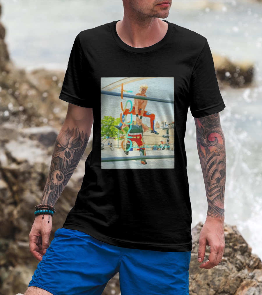 OKest Leapfrog In The World Wrestling Event Colorful Spectacle T-Shirt