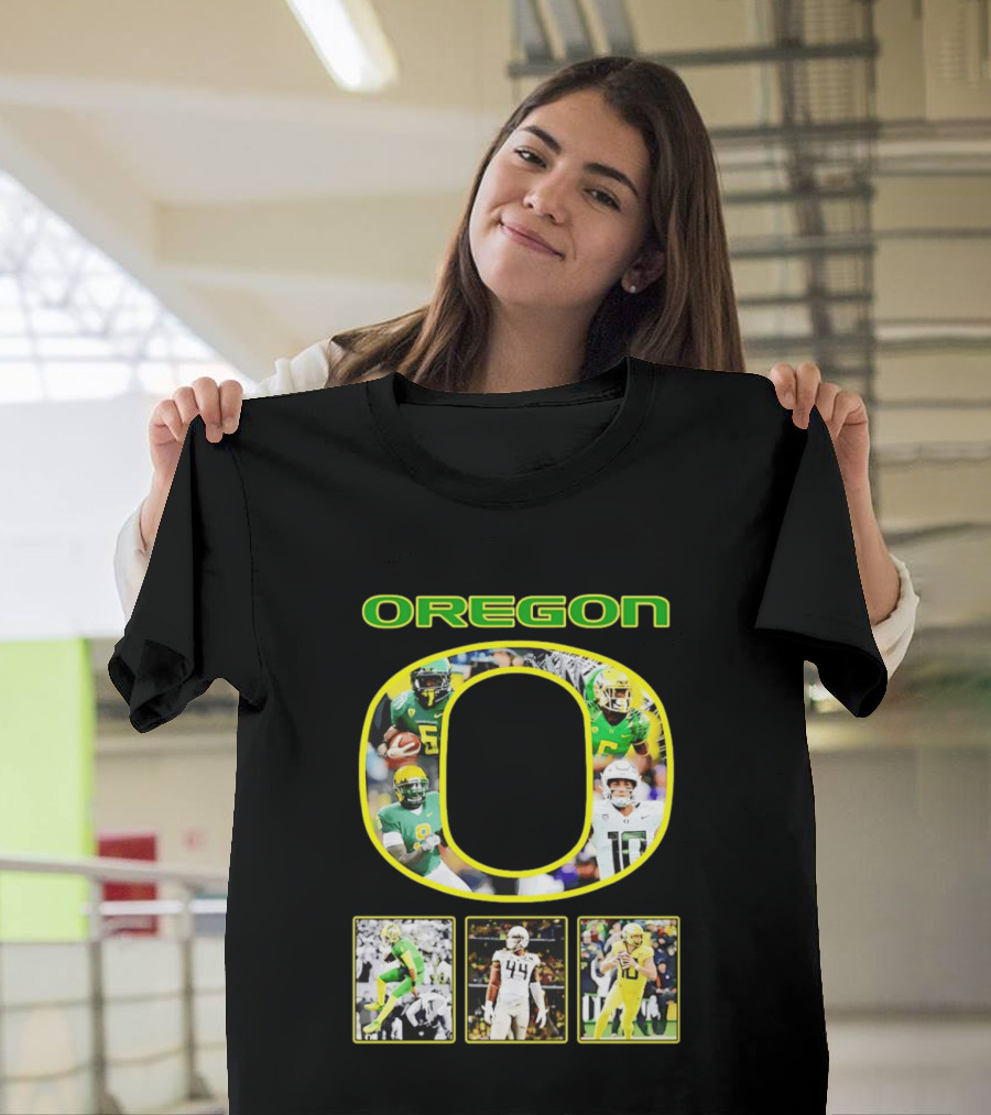 Oregon Ducks Football Players Collage NCAA Team Spirit T-Shirt