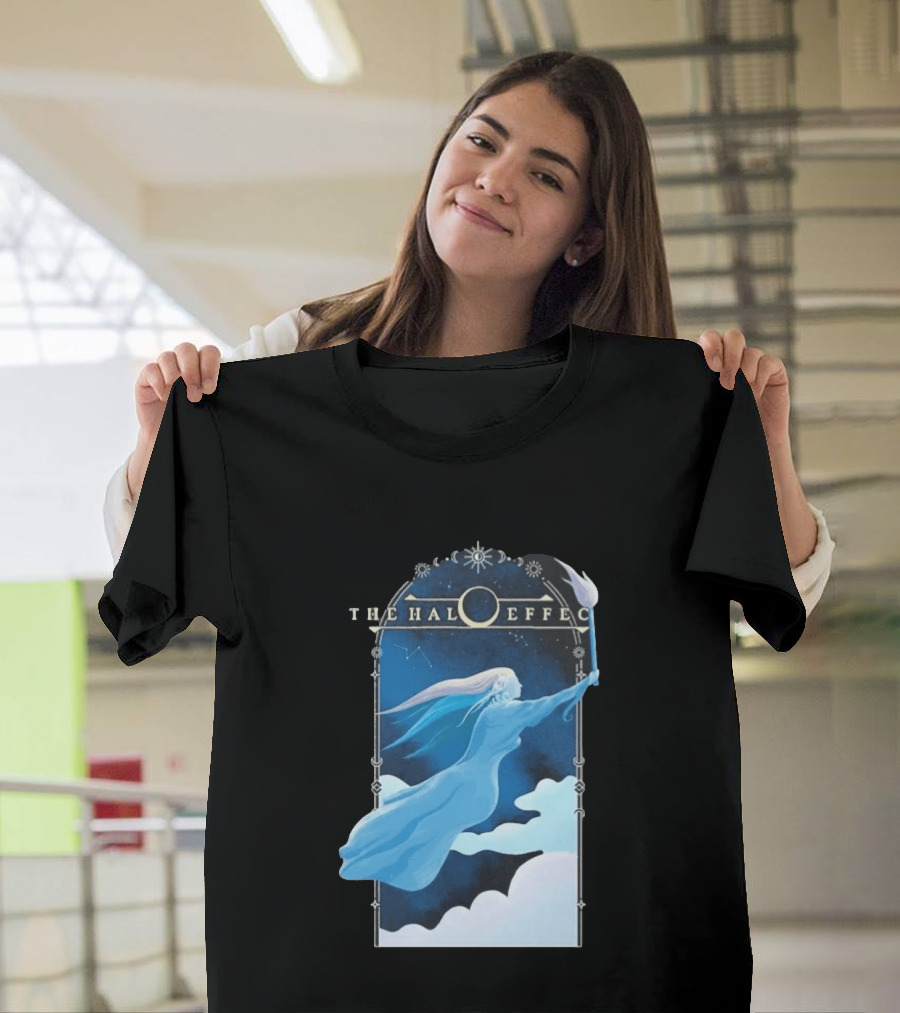 The Halo Effect Blue Lady Ethereal Night Sky Celestial T-Shirt