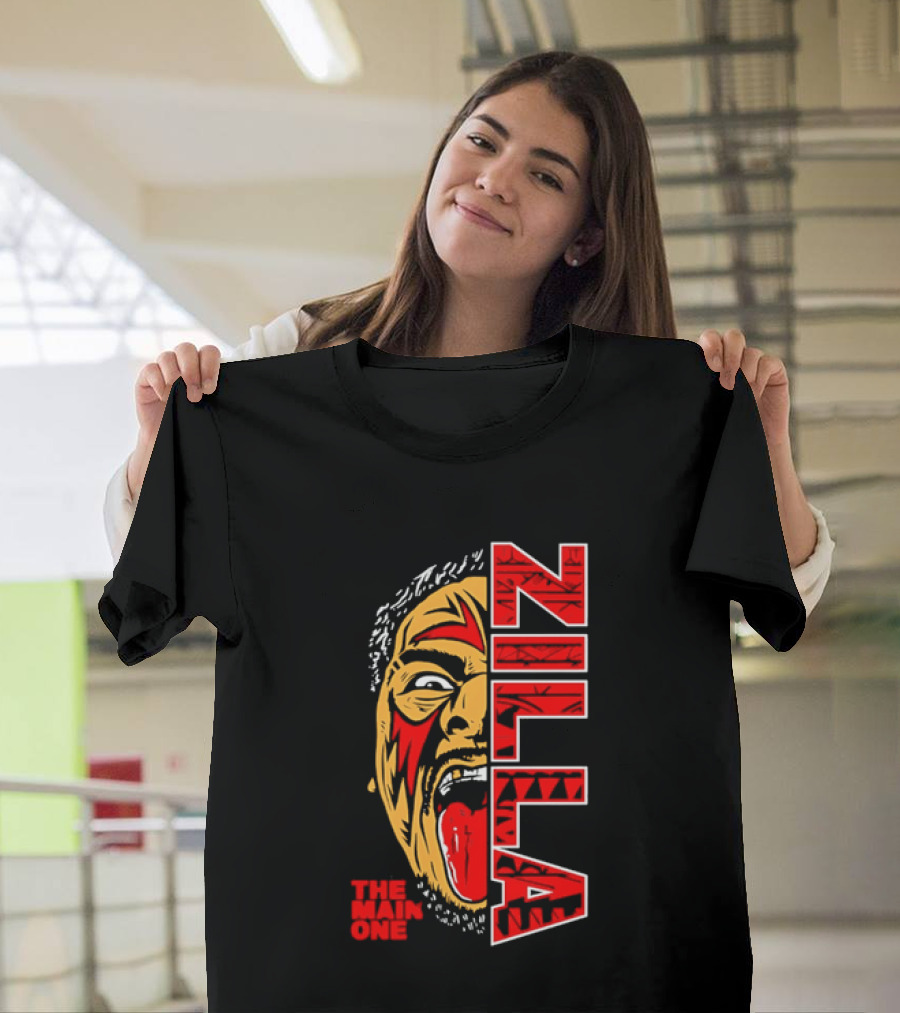 The Main One Zilla Tribal Wrestling Face T-Shirt