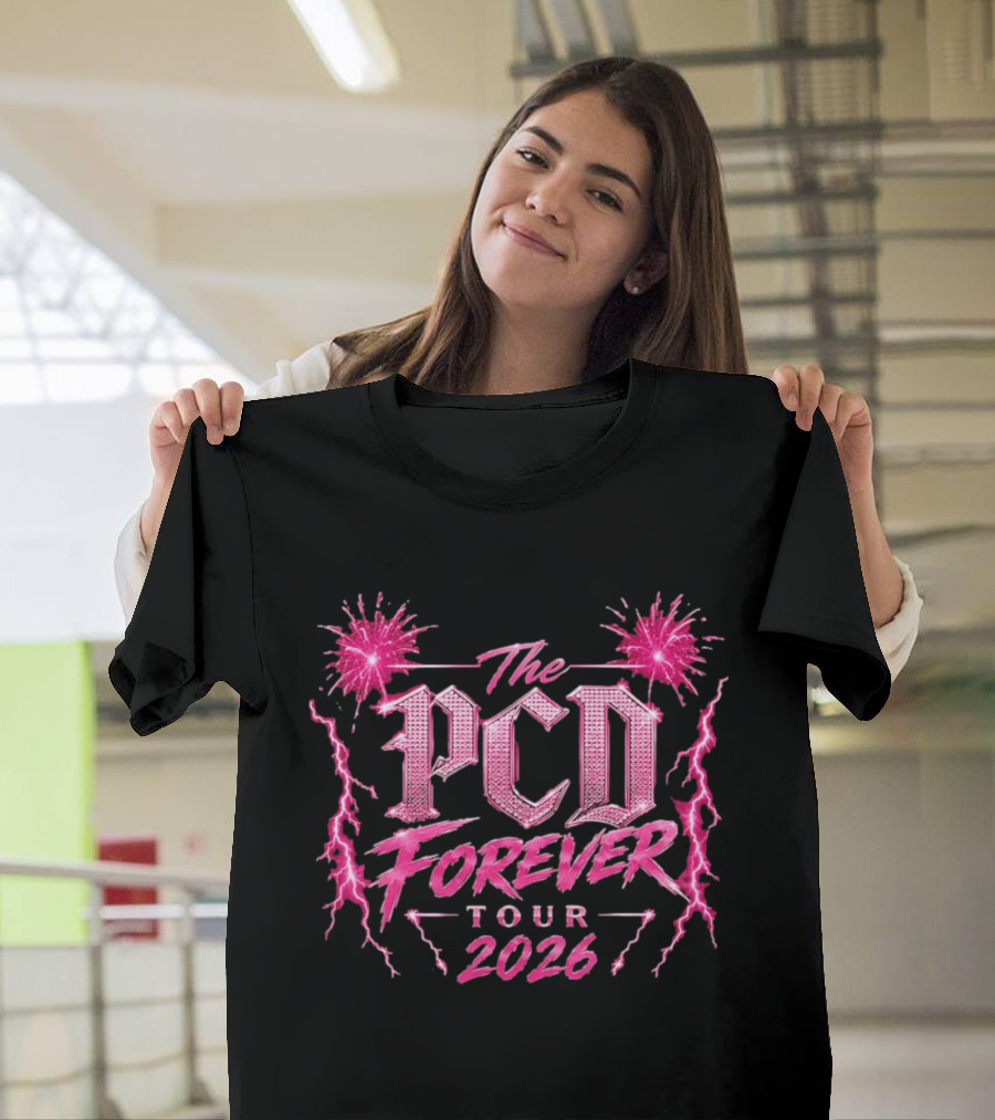 The PCD Forever Tour 2026 Pink Fireworks And Lightning T-Shirt