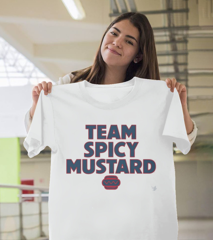 Team Spicy Mustard Hot Dog Condiment Foodie Fun T-Shirt