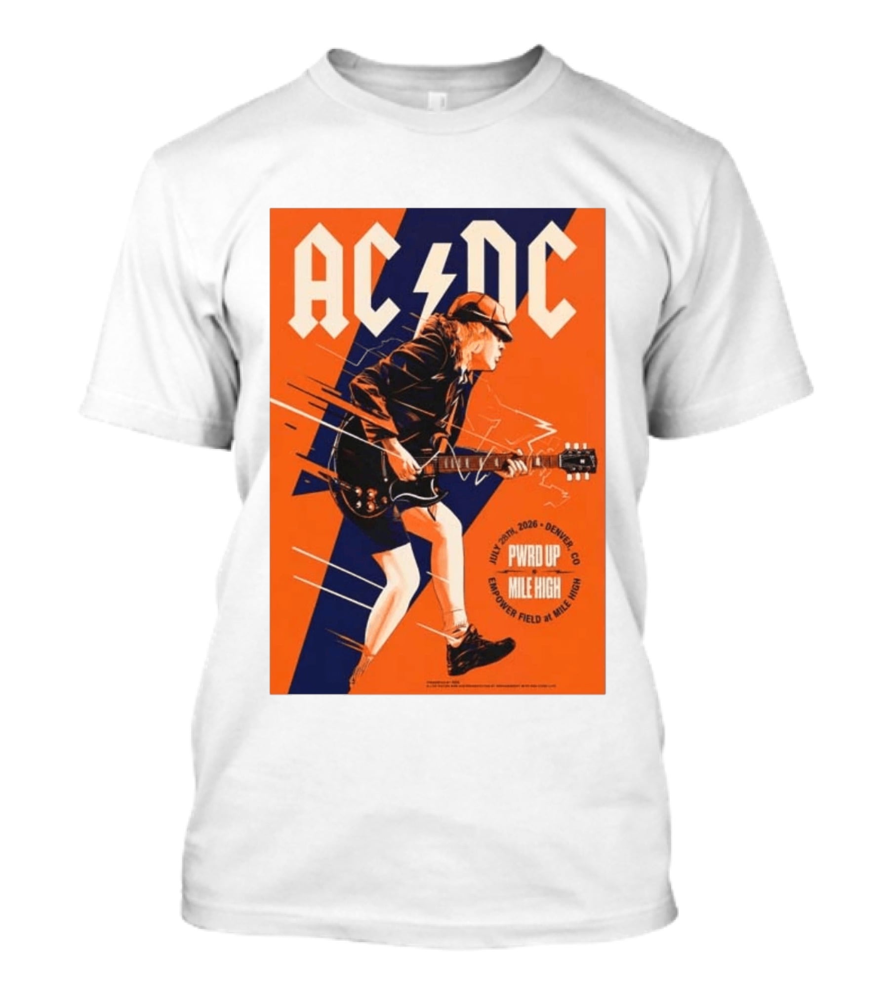 ACDC PWR UP Mile High Denver July 28 2026 Empower Field Event T-Shirt
