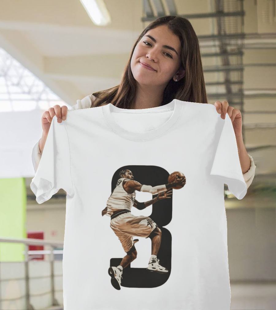 Allen Iverson Number 3 Basketball Legend Iconic Dunk T-Shirt