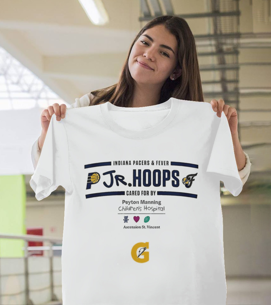Indiana Pacers Fever Jr Hoops Peyton Manning Children's Hospital Indianapolis Indiana T-Shirt