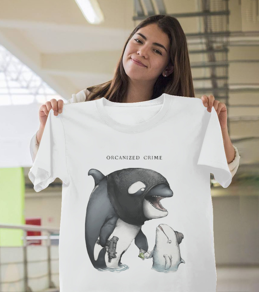 Orcanized Crime Dolphin 2026 Gun And Fish Transaction T-Shirt