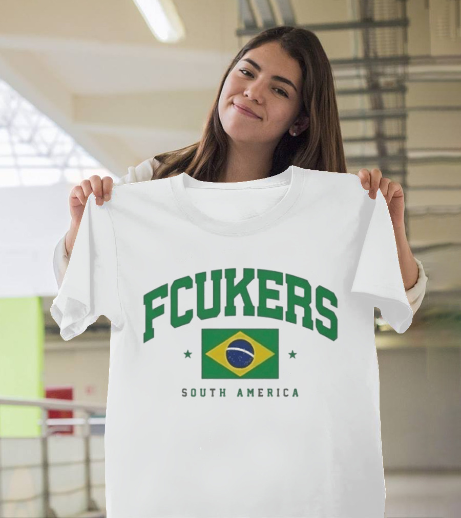 FCUKERS Brasil South America Brazil Flag T-Shirt