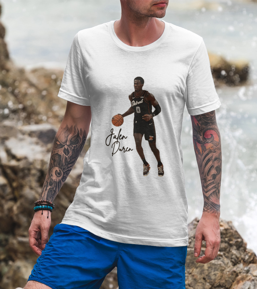 Jalen Duren Detroit Pistons Basketball Player Number 0 T-Shirt
