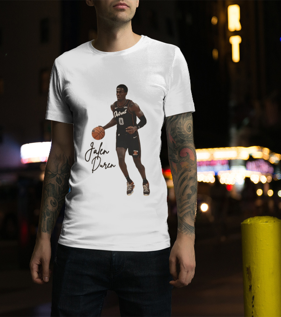 Jalen Duren Detroit Pistons Basketball Player Number 0 T-Shirt