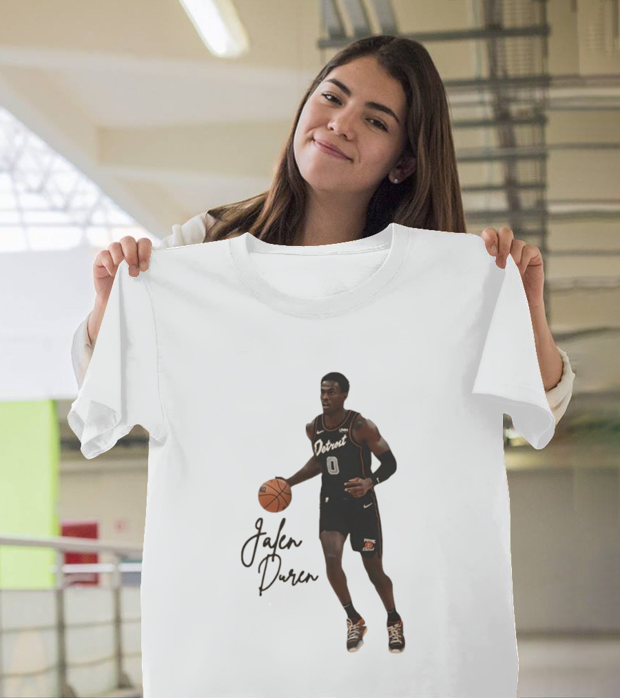 Jalen Duren Detroit Pistons Basketball Player Number 0 T-Shirt