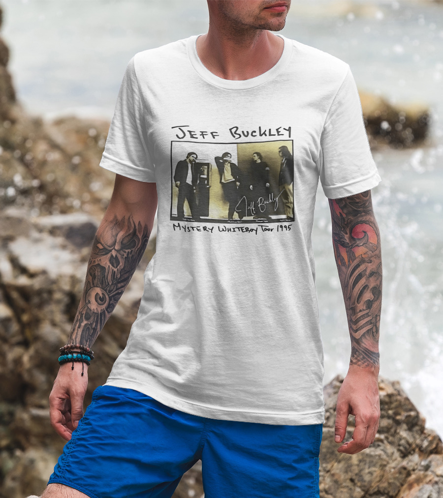 Jeff Buckley Mystery Whiteroy Tour 1995 Signature Image T-Shirt
