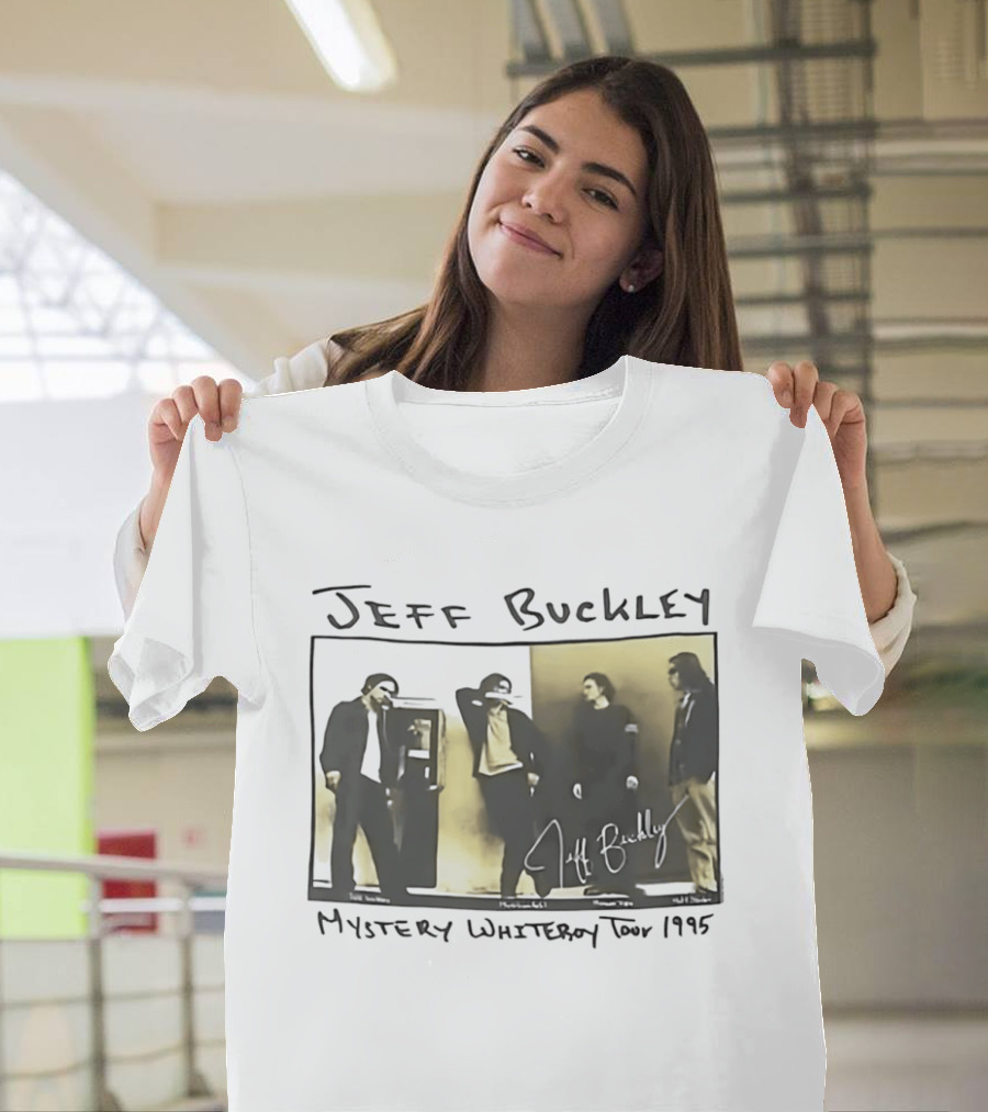 Jeff Buckley Mystery Whiteroy Tour 1995 Signature Image T-Shirt
