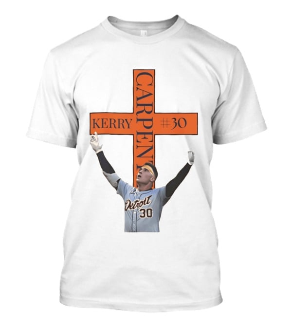Kerry Carpenter Detroit Tigers #30 Praise The Lord Cross T-Shirt