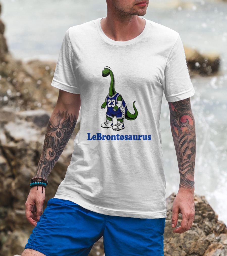 LeBrontosaurus 23 Dinosaur Basketball Player T-Shirt