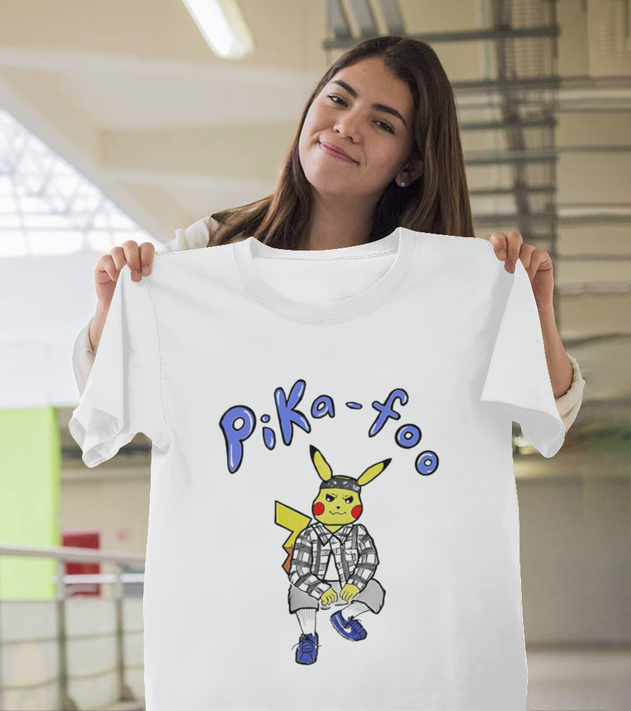 Pika Foo Pikachu Urban Style Character Fashion T-Shirt