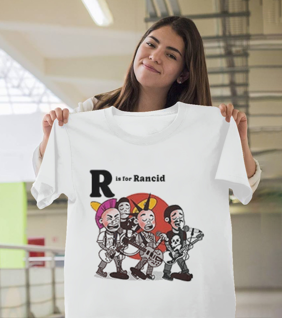 R Is For Rancid Punk Band Cartoon Characters T-Shirt