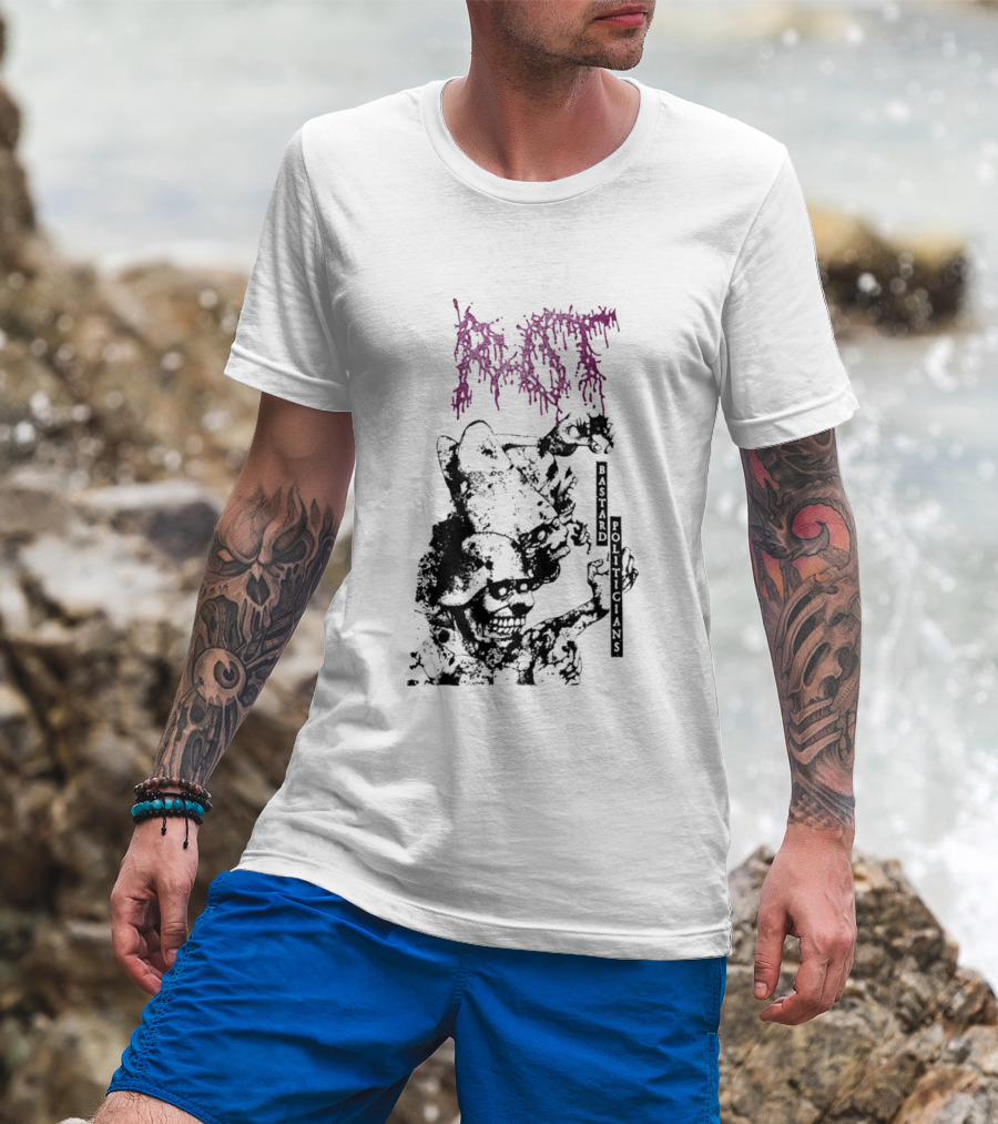 Rot Bastard Politicians Skeleton Clown Art Mockery T-Shirt