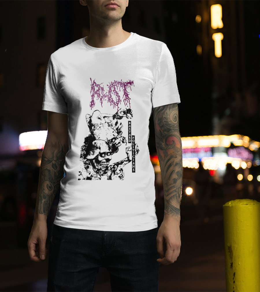 Rot Bastard Politicians Skeleton Clown Art Mockery T-Shirt