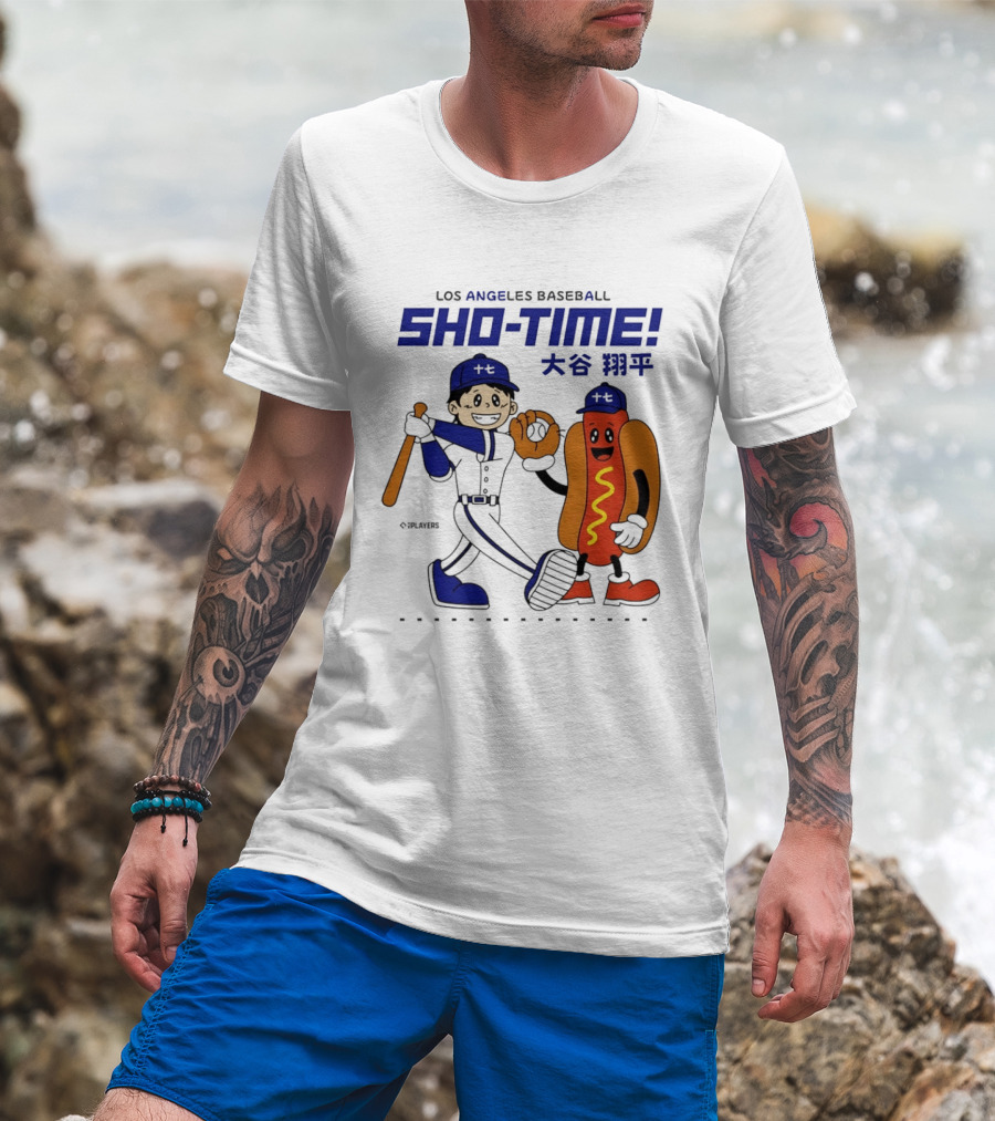Los Angeles Baseball Shohei Ohtani Sho Time Animated Characters T-Shirt
