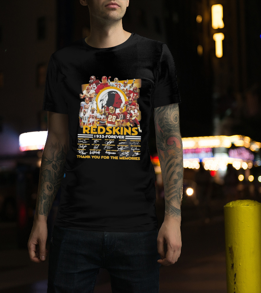 Redskins 1933 Forever Collage Thank You For The Memories T-Shirt