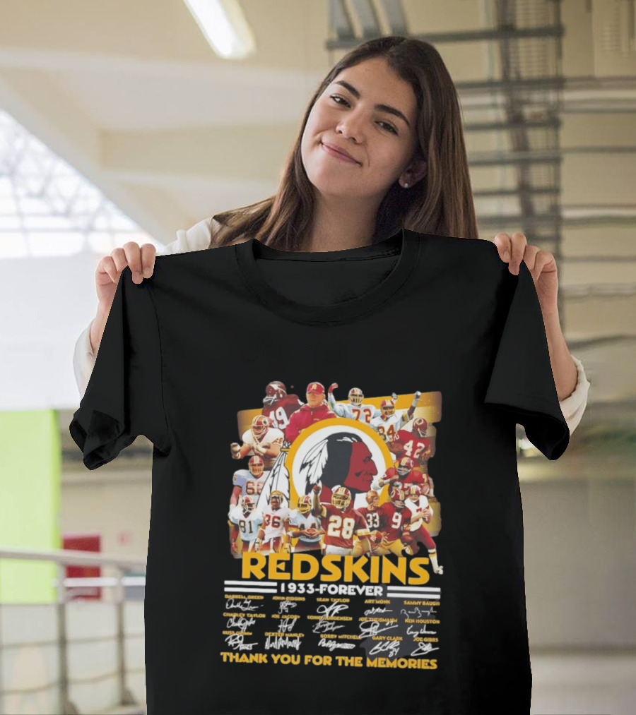 Redskins 1933 Forever Collage Thank You For The Memories T-Shirt
