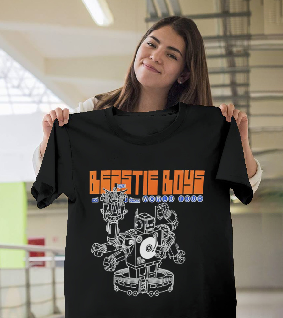 Beastie Boys World Tour MCA Adrock Mike D Robot Performing Music T-Shirt
