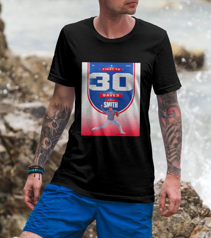 Cade Smith Cleveland Guardians First To 30 Saves Baseball T-Shirt