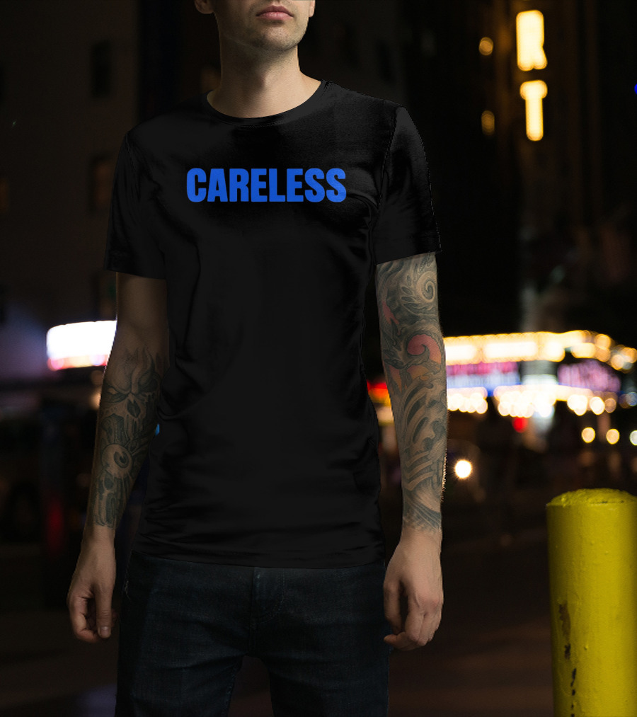 Careless Minimalist Bold Blue T-Shirt