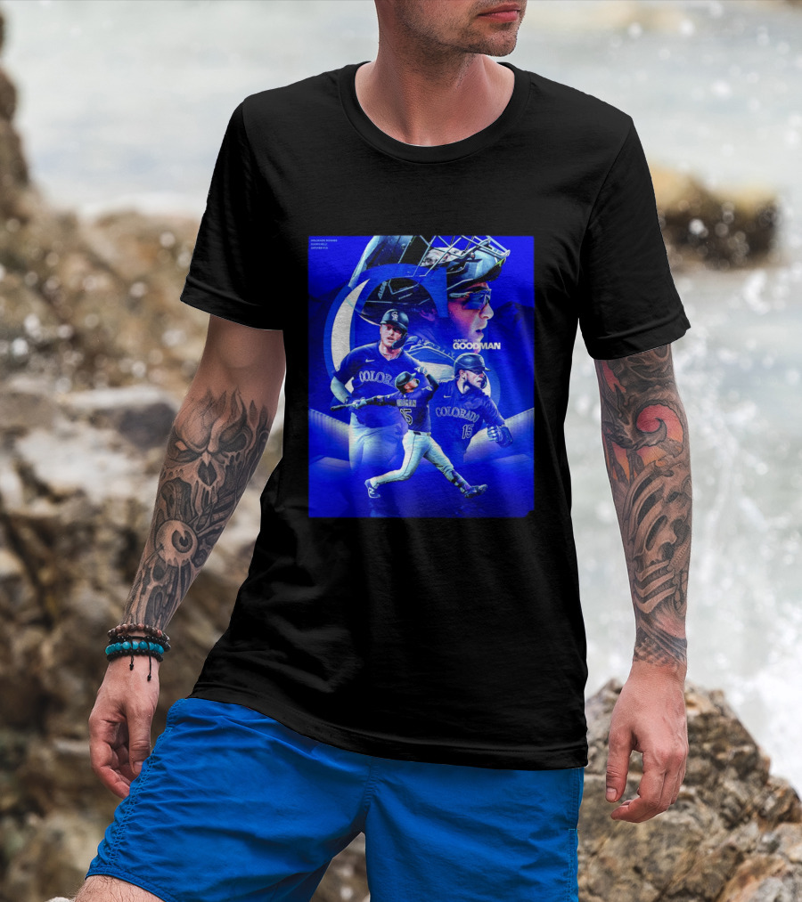 Colorado Rockies Hunter Goodman Catcher Number 15 T-Shirt