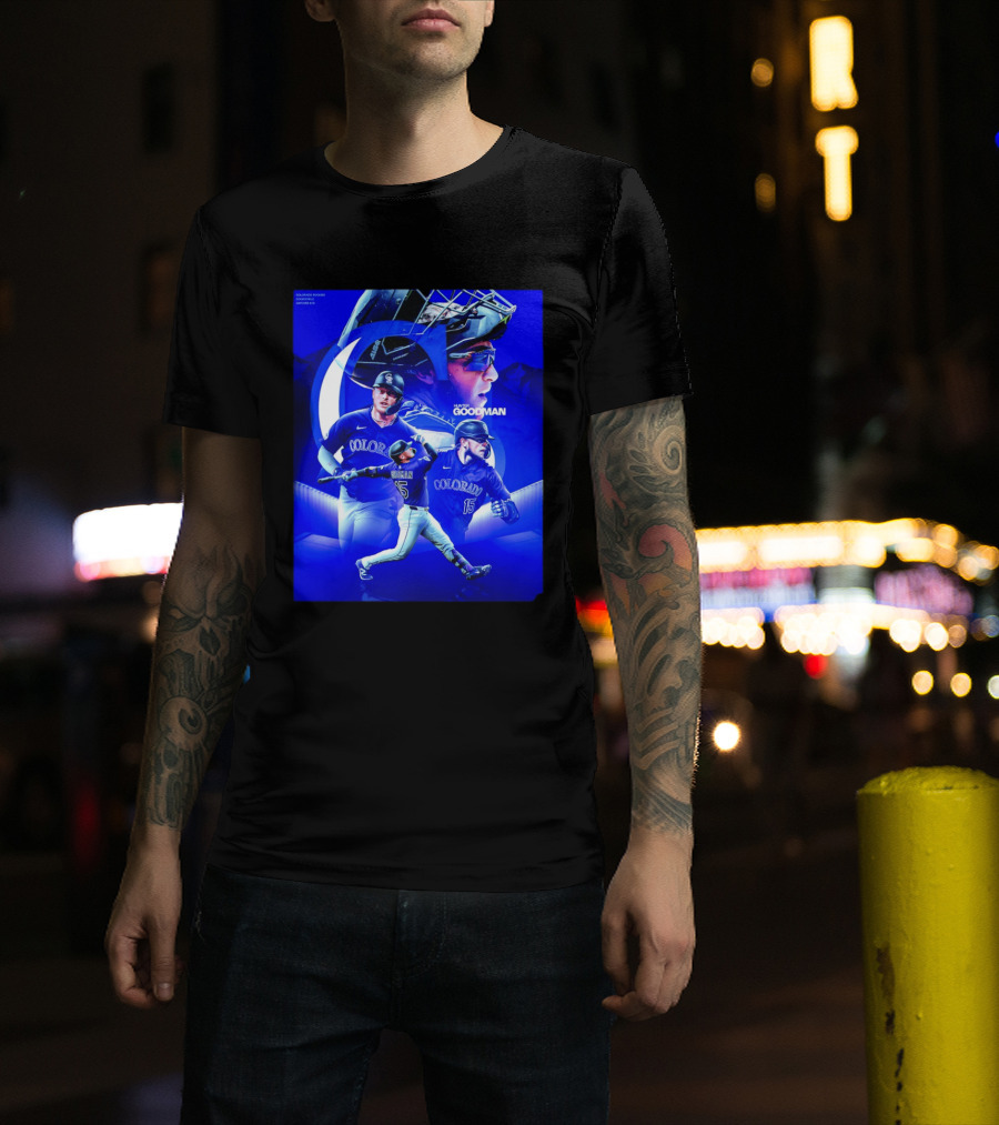 Colorado Rockies Hunter Goodman Catcher Number 15 T-Shirt