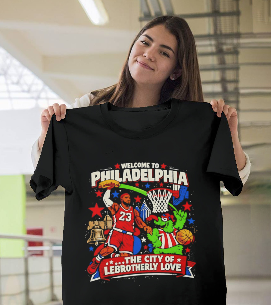 Welcome To Philadelphia The City Of LeBrotherly Love Basketball Stars 23 T-Shirt
