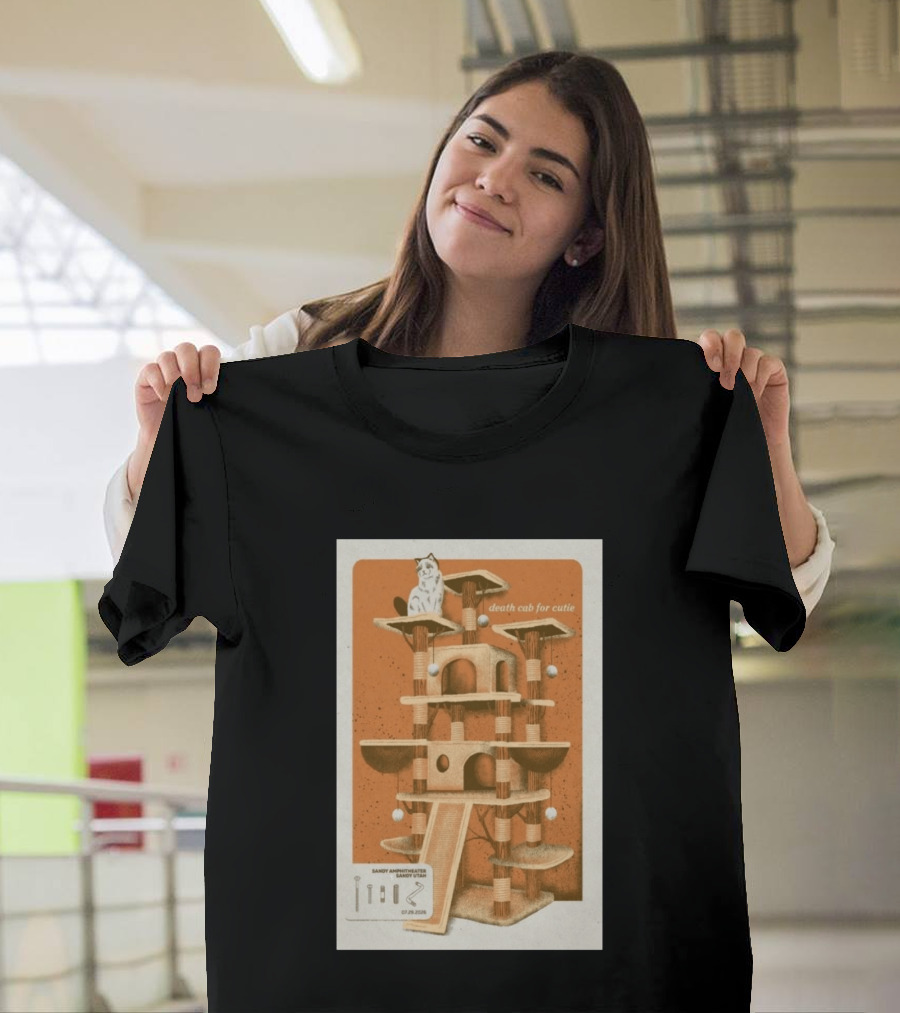Death Cab For Cutie Sandy Amphitheater Sandy Utah July 29 2026 Cat Tree T-Shirt