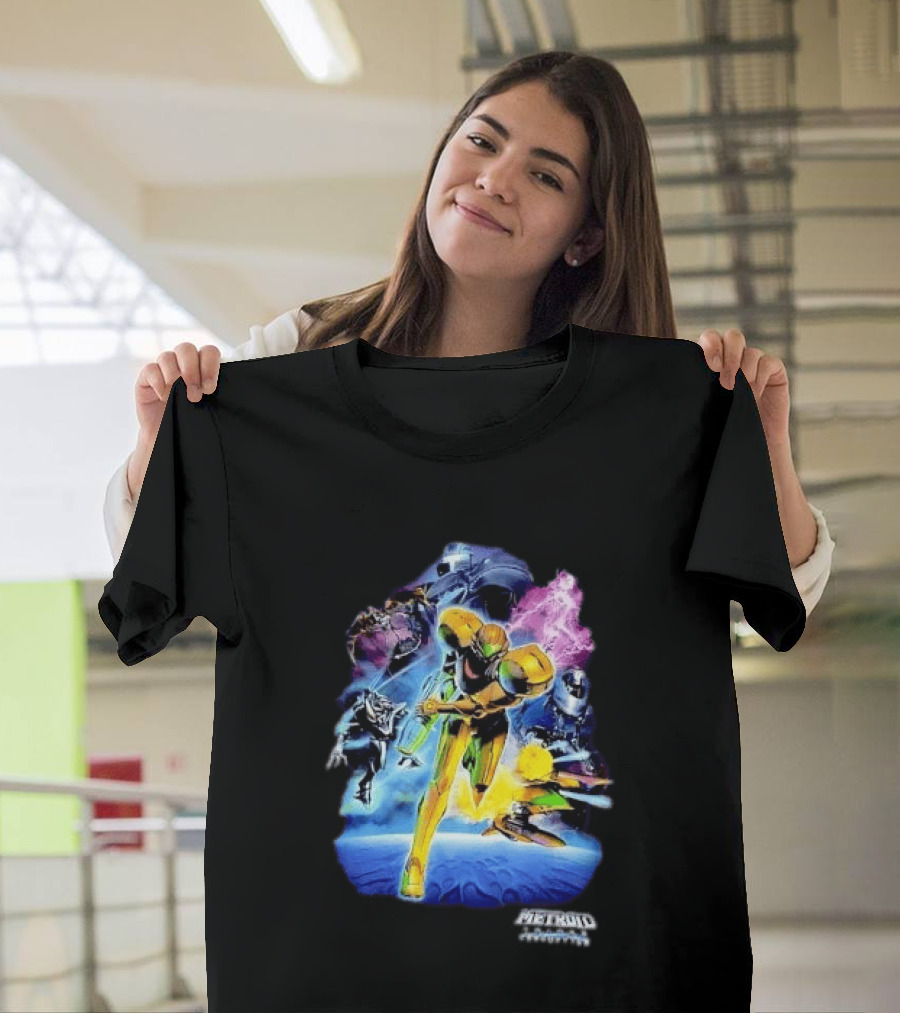 Metroid Prime 3 Corruption Samus Aran Action Scene T-Shirt