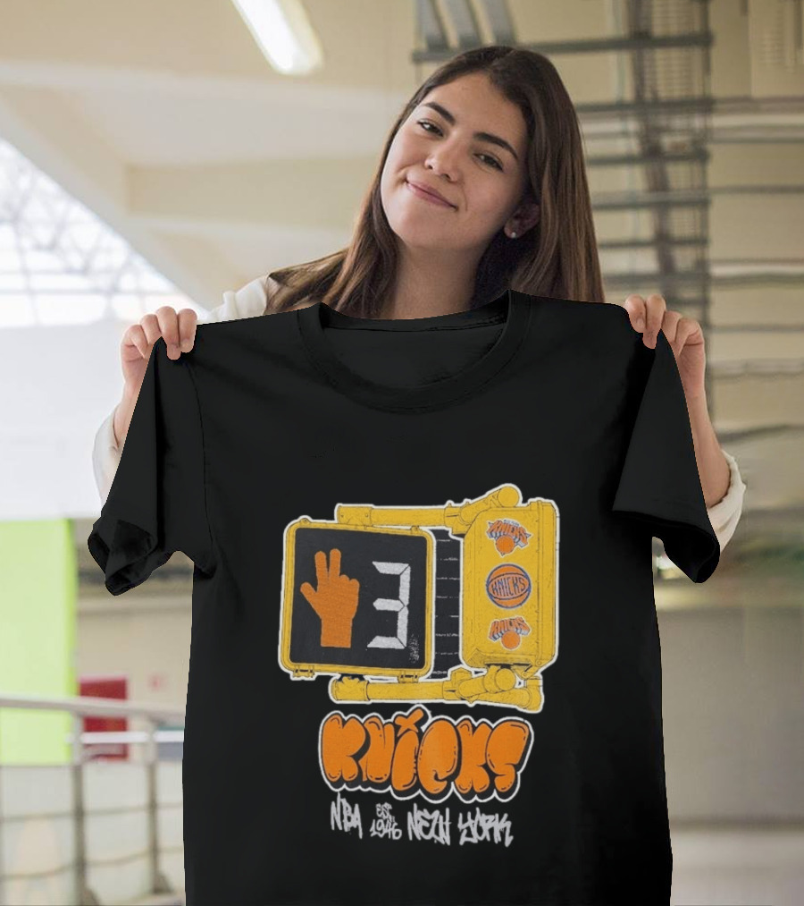 Knicks NBA Street Style Hand Sign Look B4 Crossing T-Shirt