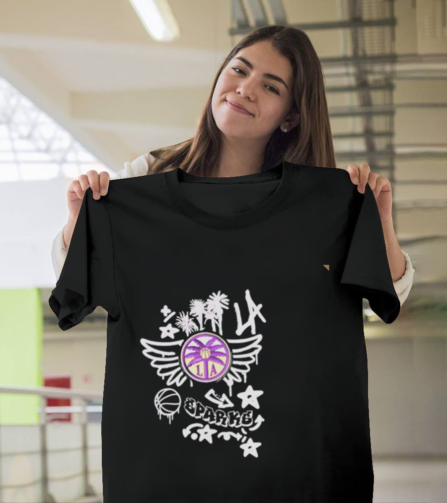 LA Sparks Graffiti Wings Basketball Stars T-Shirt