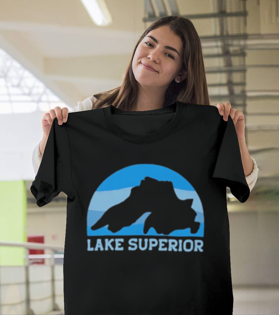 Lake Superior Blue Silhouette Arch T-Shirt