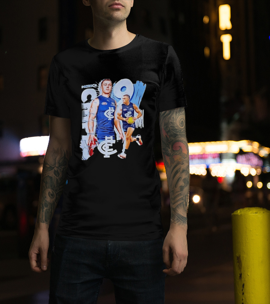 Patrick Cripps Carlton Blues AFL Star Number 9 T-Shirt
