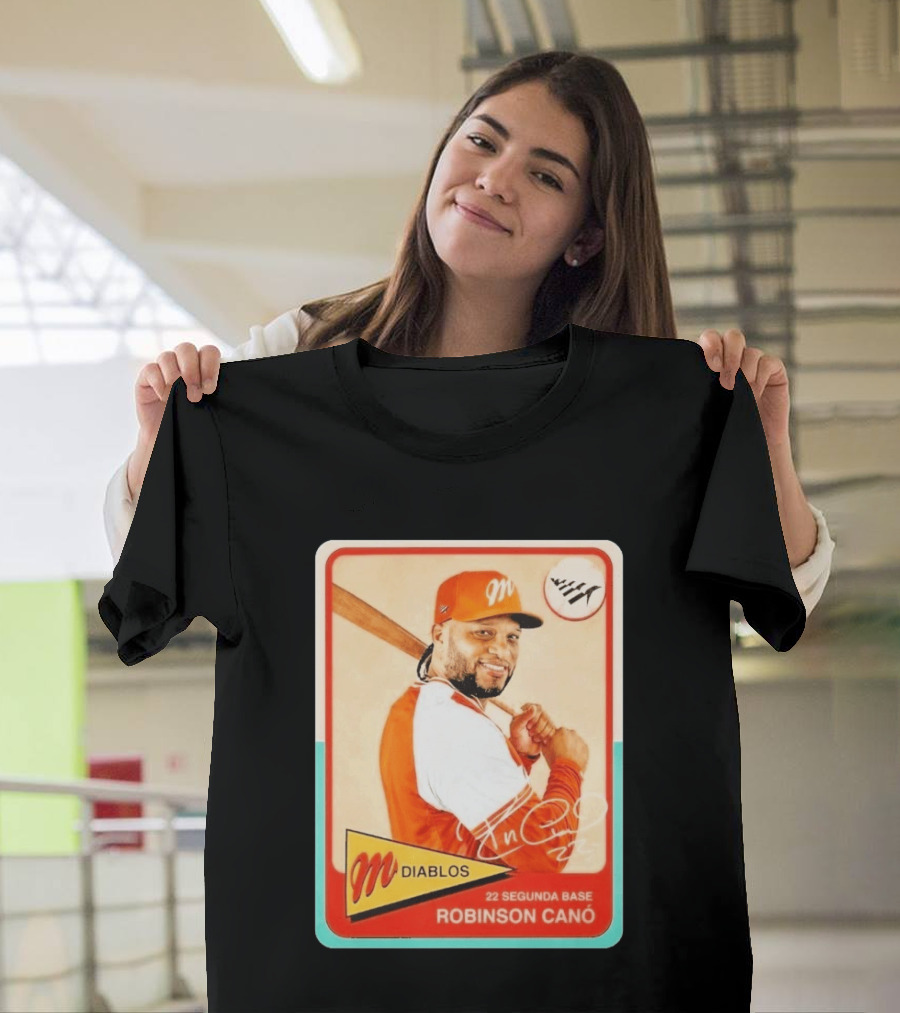 Robinson Canó Diablos 22 Segunda Base Baseball Card T-Shirt