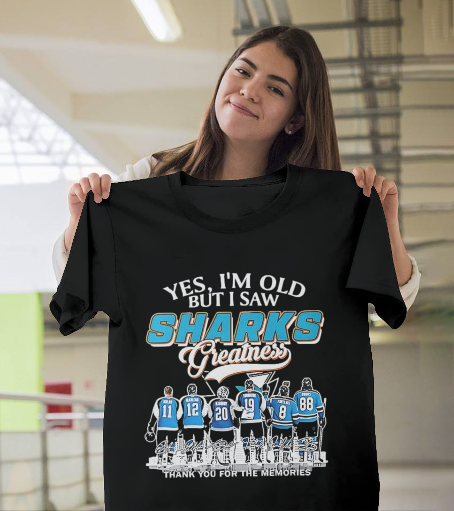 Yes I'm Old But I Saw Sharks Greatness Thank You For The Memories T-Shirt
