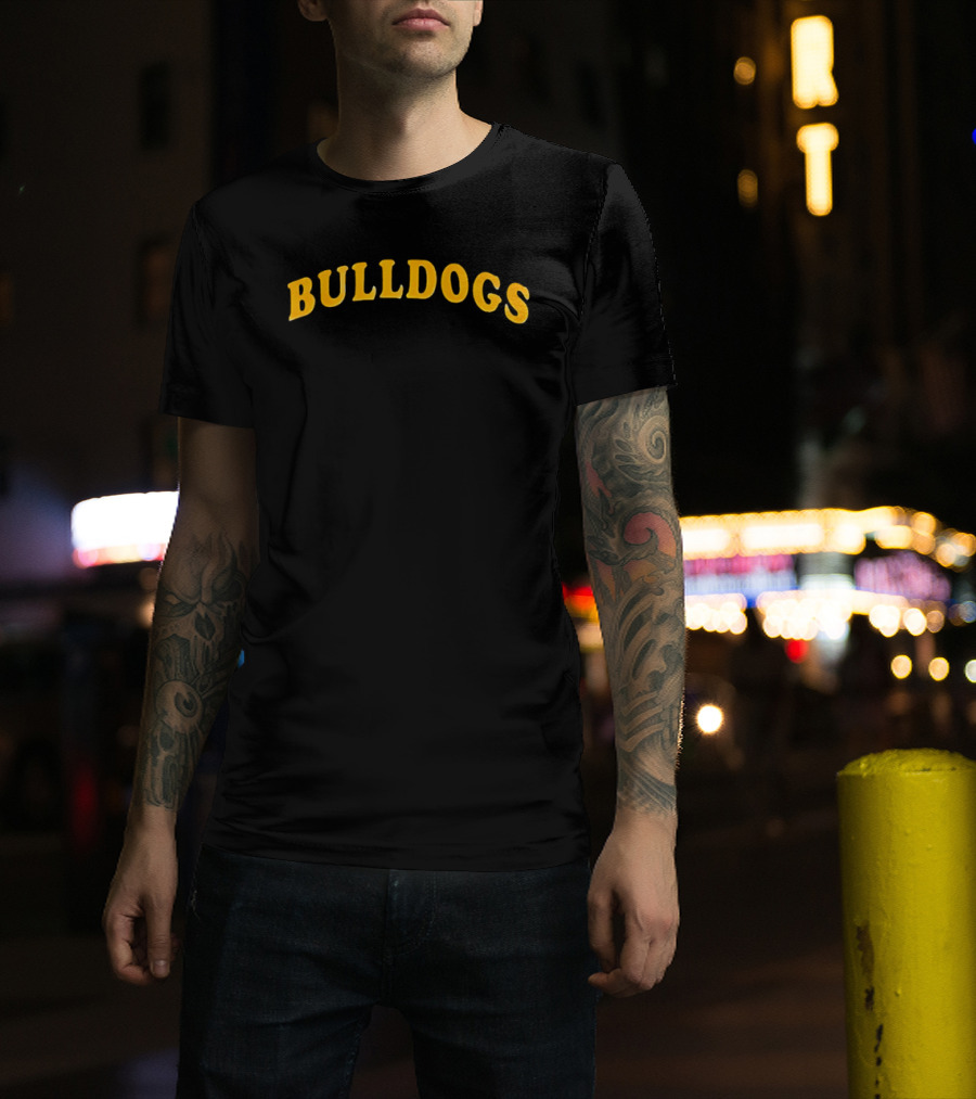 Support The Bulldogs Bold Yellow Arch T-Shirt