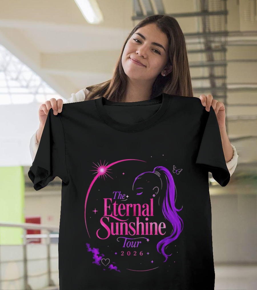 The Eternal Sunshine Tour 2026 Ariana Grande Purple Neon T-Shirt