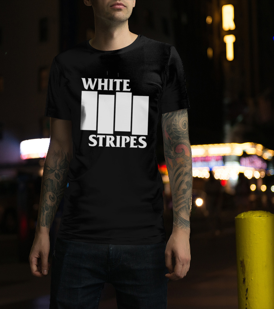 The White Stripes Band Name With Iconic Bar T-Shirt