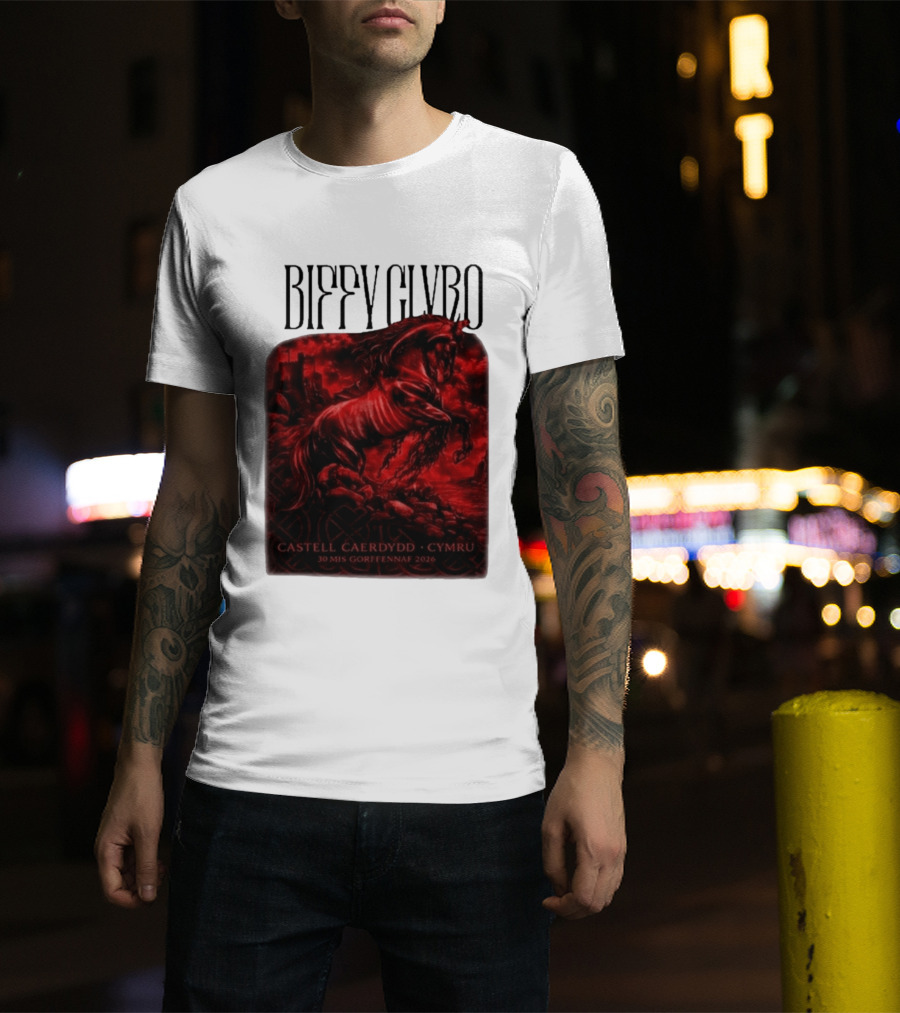 Biffy Clyro Castell Caerdydd Cymru 30 Mis Gorffennaf 2026 T-Shirt