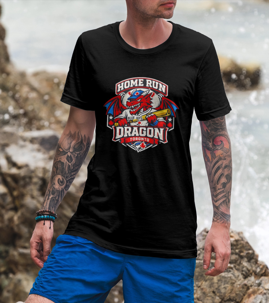 Toronto Blue Jays Home Run Dragon Toronto Royal Blue T-Shirt