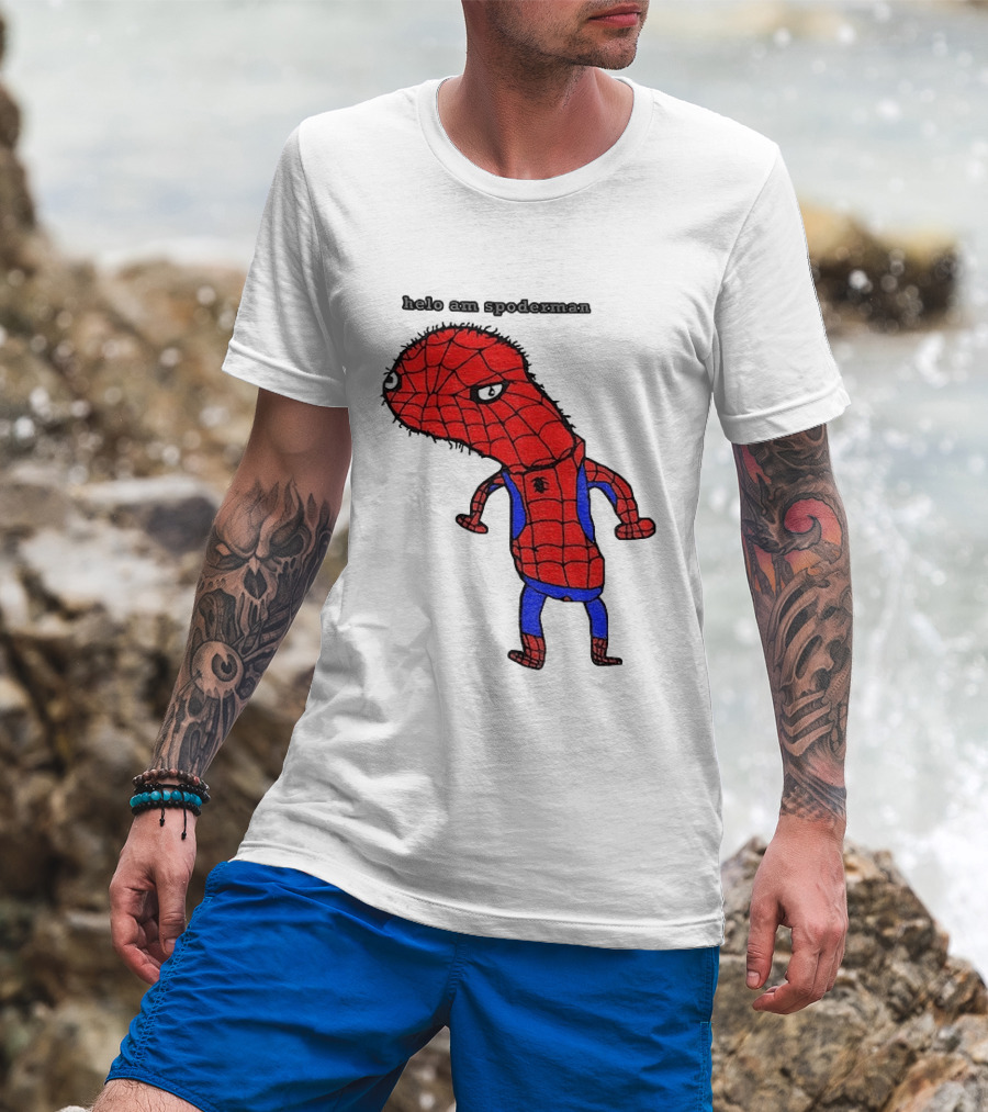 Helo Am Spoderman Spiderman Marvel Superhero Meme 2026 Comic Book T-Shirt