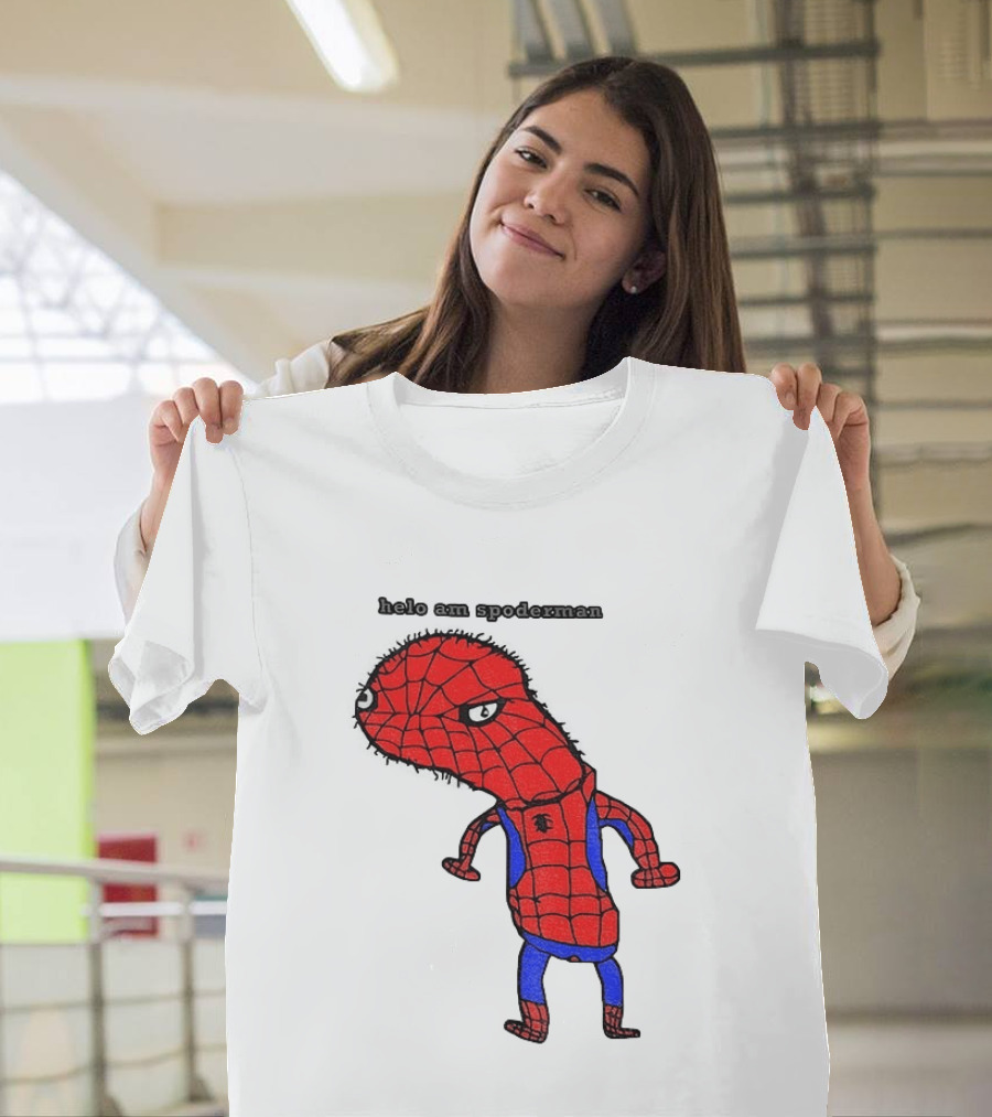 Helo Am Spoderman Spiderman Marvel Superhero Meme 2026 Comic Book T-Shirt