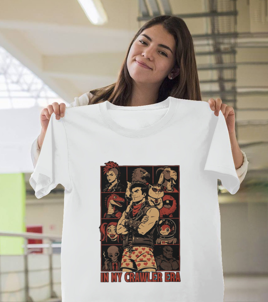 In My Crawler Era Retro Punk Characters And Animals T-Shirt